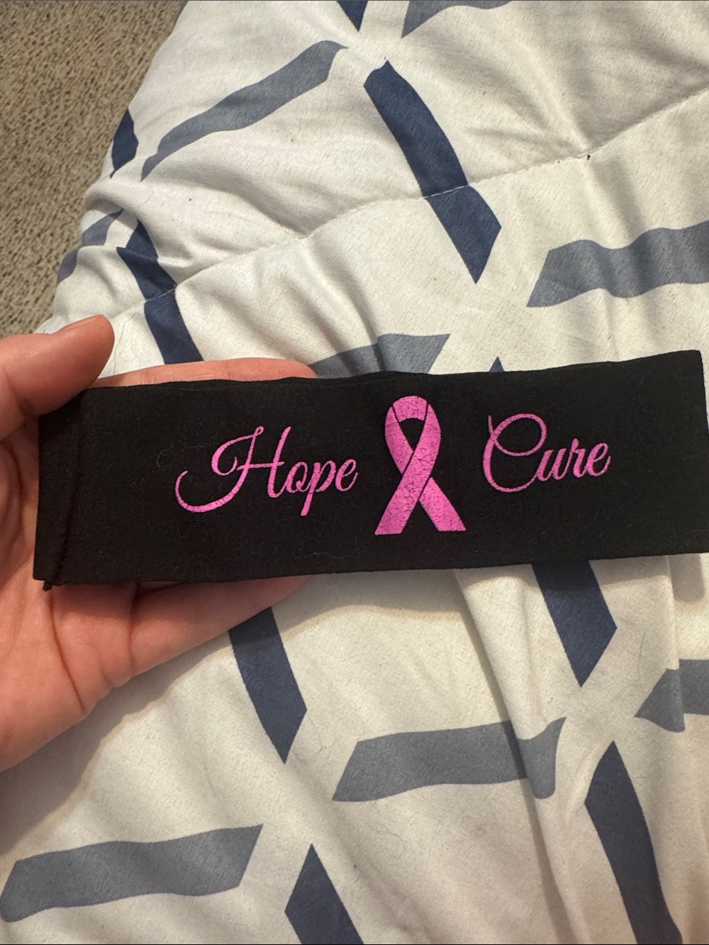Black Hope & Cure Pink Ribbon Fundraiser Headband